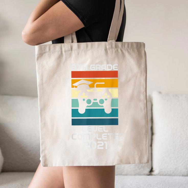 Gamer Graduation 2021 Retro 9th Grade Level Complete Canvas Tote Bag
