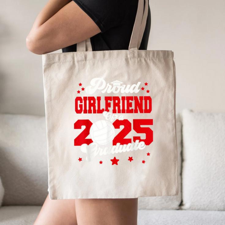 Girlfriend Of a 2025 Graduate Prom Graduation 25 VolleyBall Canvas Tote Bag