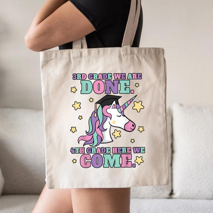 Girls 3rd Grade Graduation Magical Unicorn Canvas Tote Bag