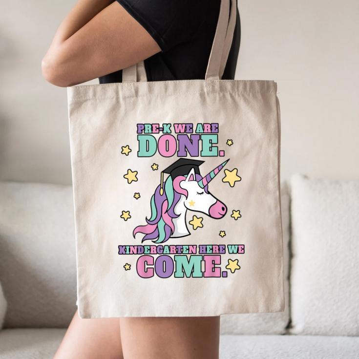 Girls Pre-K Graduation Magical Unicorn Canvas Tote Bag