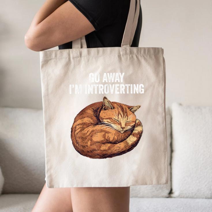 Go Away I'm Introverting Cat Introvert Men Women Girls Kids Canvas Tote Bag Go Away I'm Introverting Cat Introvert Men Women Girls Kids Canvas Tote Bag