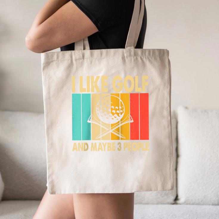 I Like Golf And Maybe 3 People Introvert Raglan Baseball Tee Canvas Tote Bag I Like Golf And Maybe 3 People Introvert Raglan Baseball Tee Canvas Tote Bag