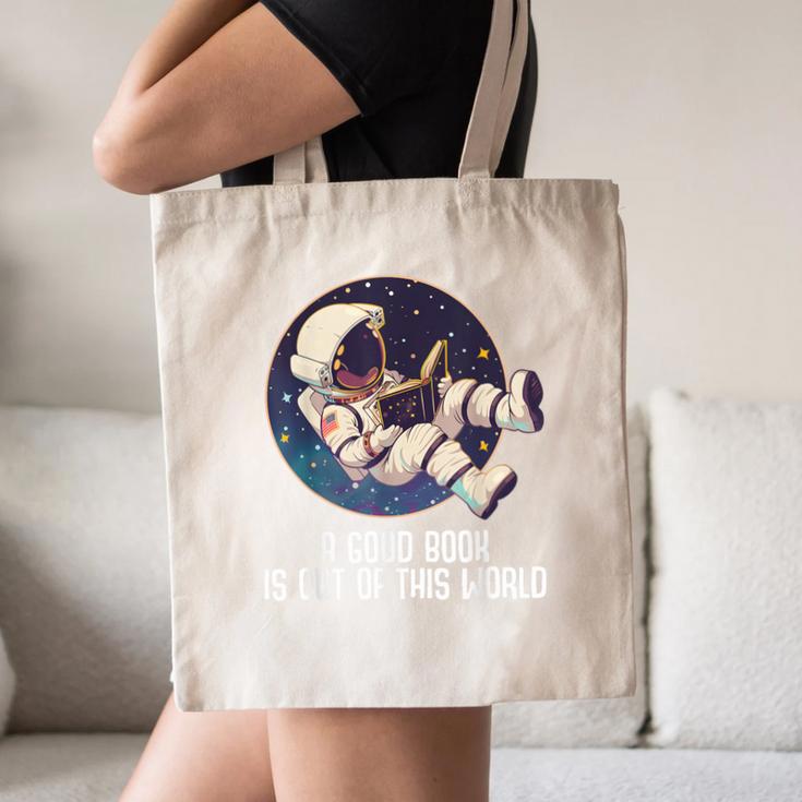 Good Book Is Out Of This World Astronaut Space Canvas Tote Bag