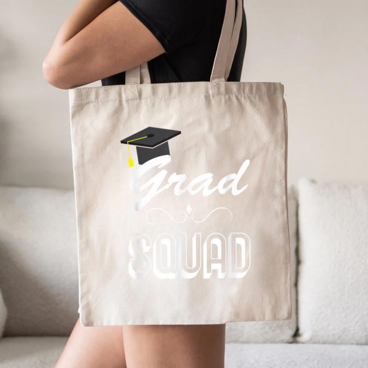 Grad Squad Cute Graduation Canvas Tote Bag