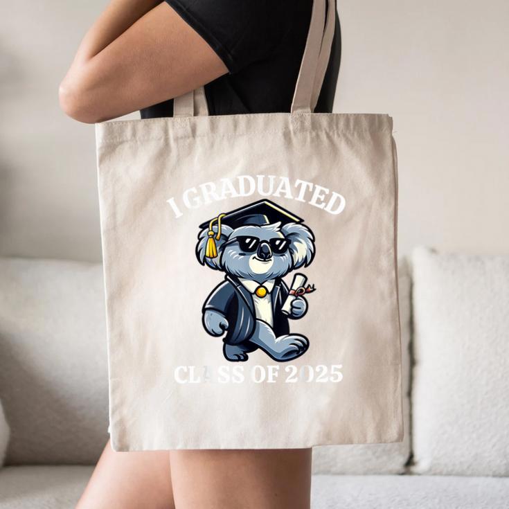 I Graduated Graduate Class Of 2025 Koala Graduation Canvas Tote Bag