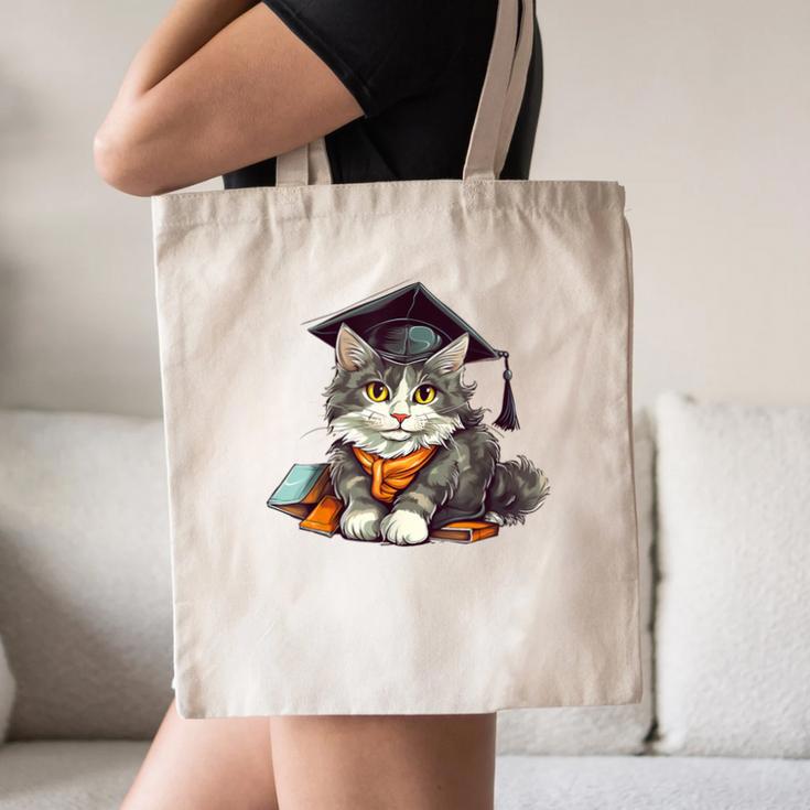 Graduation Cat Graduation Present For Graduate Grad Canvas Tote Bag