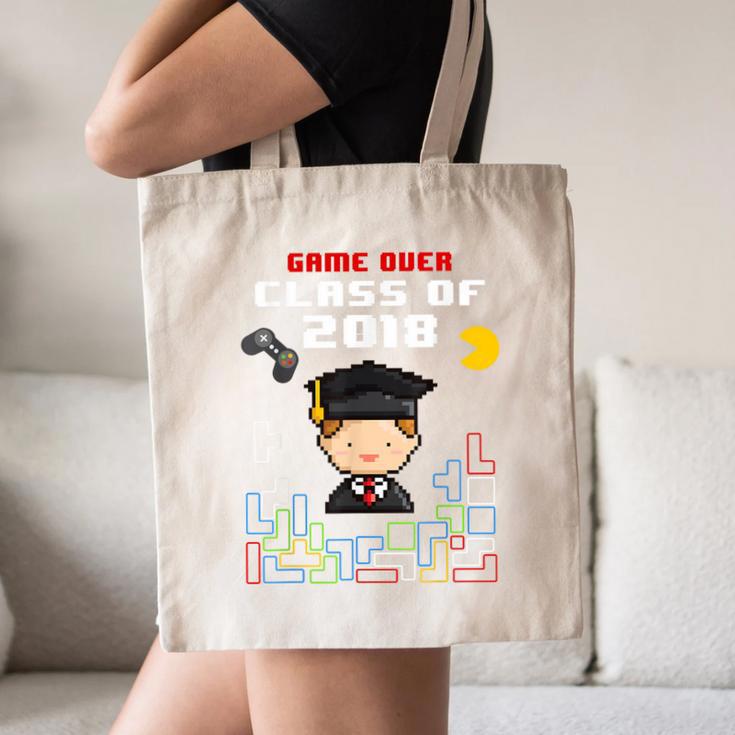 Graduation Class Of 2018 Game Over 8-Bit Gamer Canvas Tote Bag