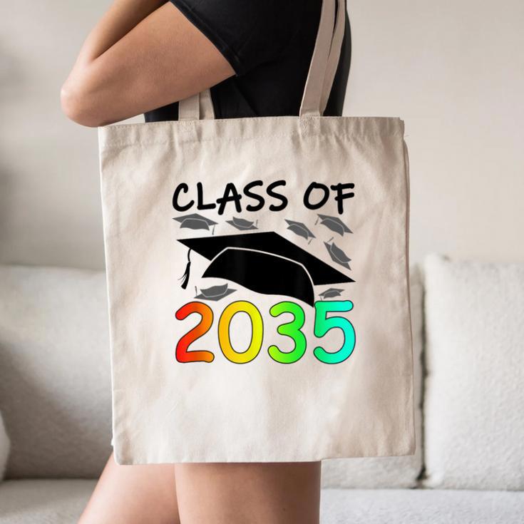 Graduation Class Of 2035 Hand Prints Space Pre-K -12th Grade Canvas Tote Bag
