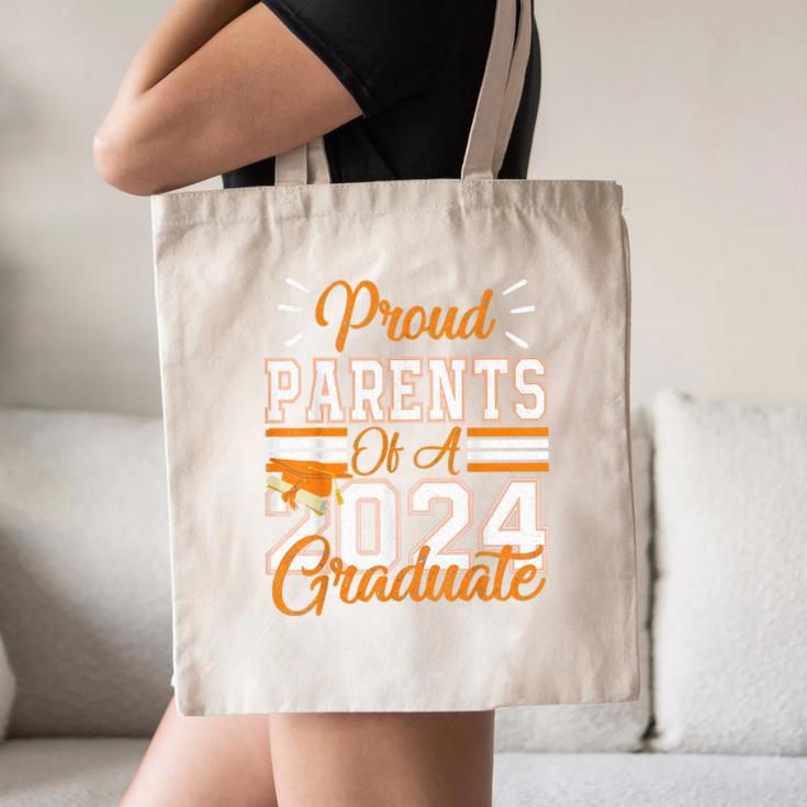 Graduation Proud Parents Of a 2024 Graduate For Mom And Dad Canvas Tote Bag