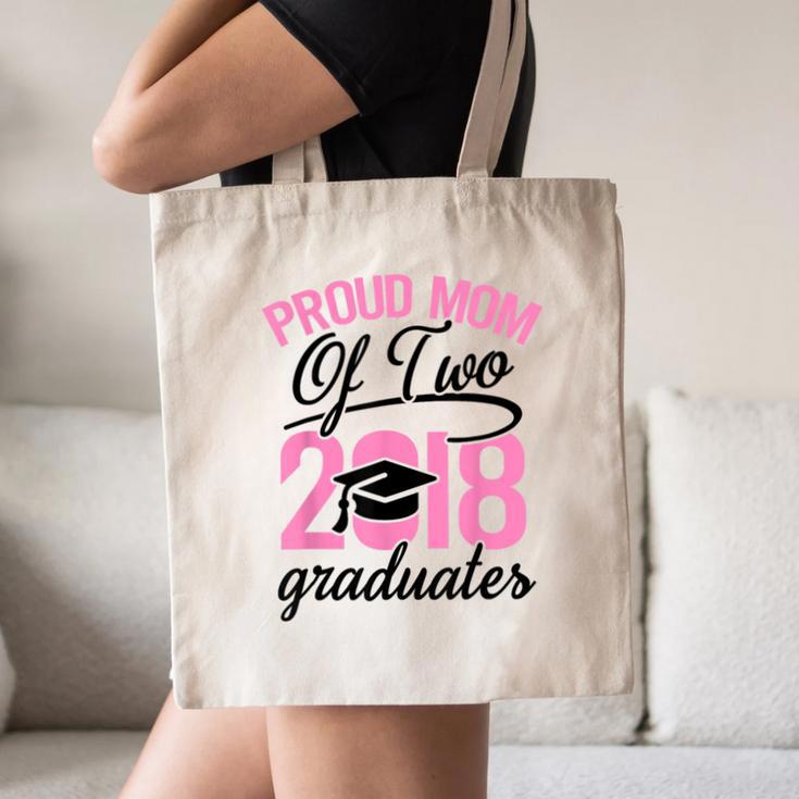 Graduation Shirt For Mom With Twins Proud Mom Of Two Canvas Tote Bag
