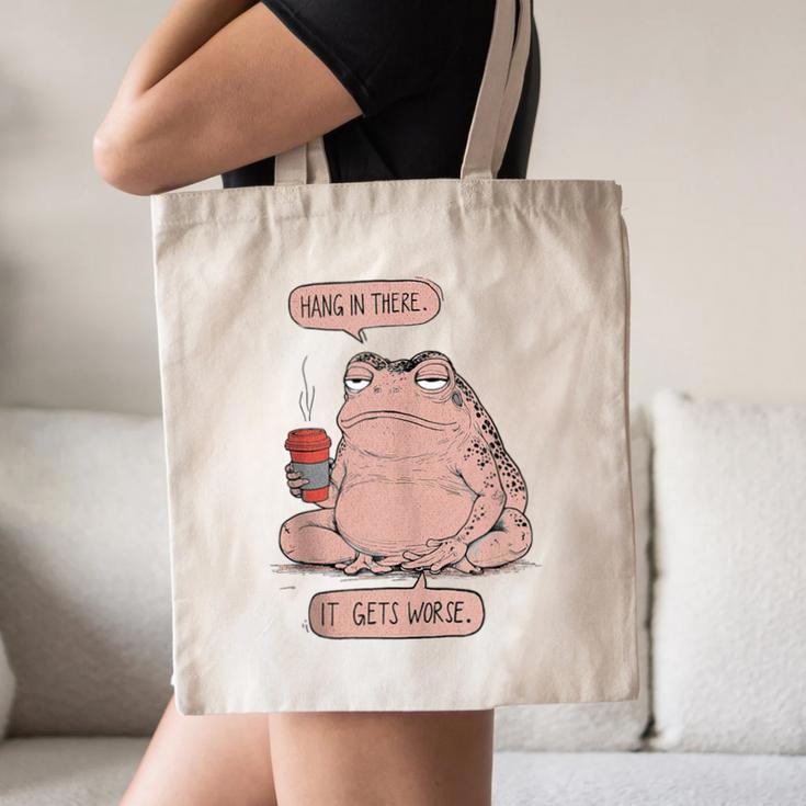 Hang In There It Gets Worse Introverts Anti Valentines Day Canvas Tote Bag Hang In There It Gets Worse Introverts Anti Valentines Day Canvas Tote Bag