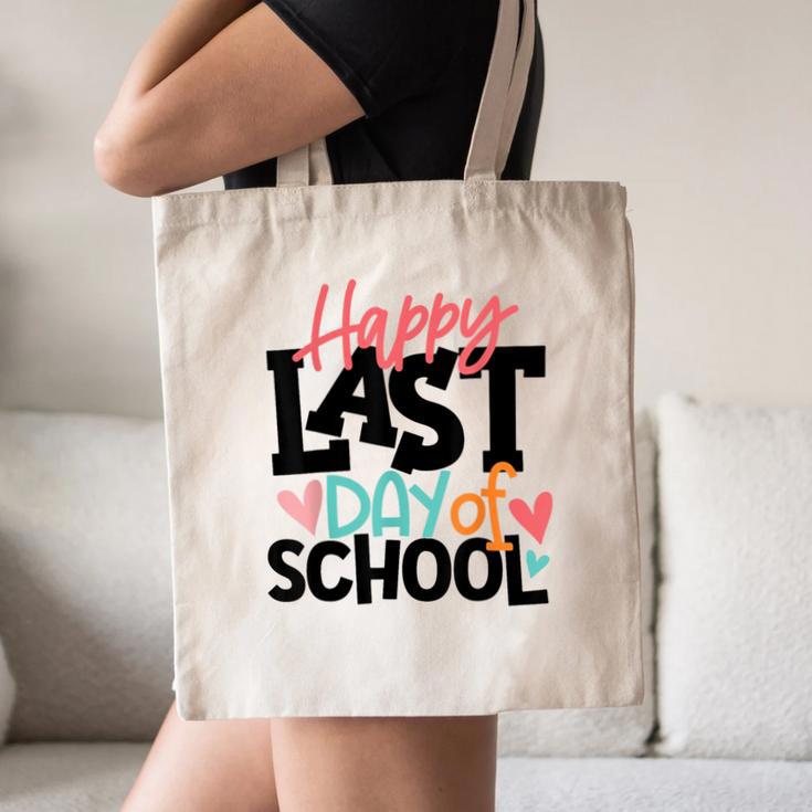 Happy Last Day Of School Kids Teacher Student Graduation Canvas Tote Bag