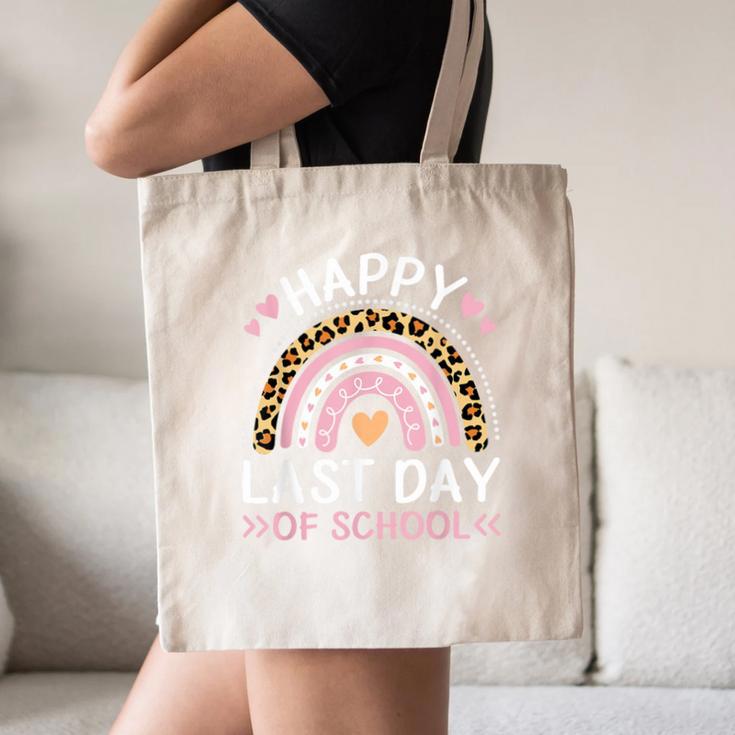 HAPPY LAST OF DAY SCHOOL Rainbow Teacher Student Graduation Men Women Girls Kids Canvas Tote Bag