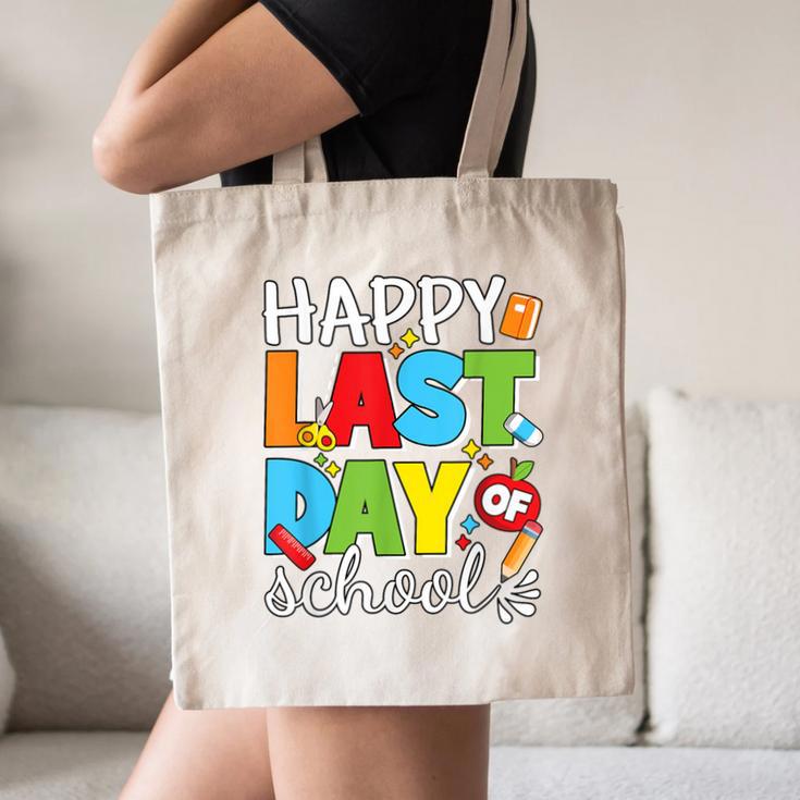 Happy Last Day Of School Teacher Student Graduation Canvas Tote Bag