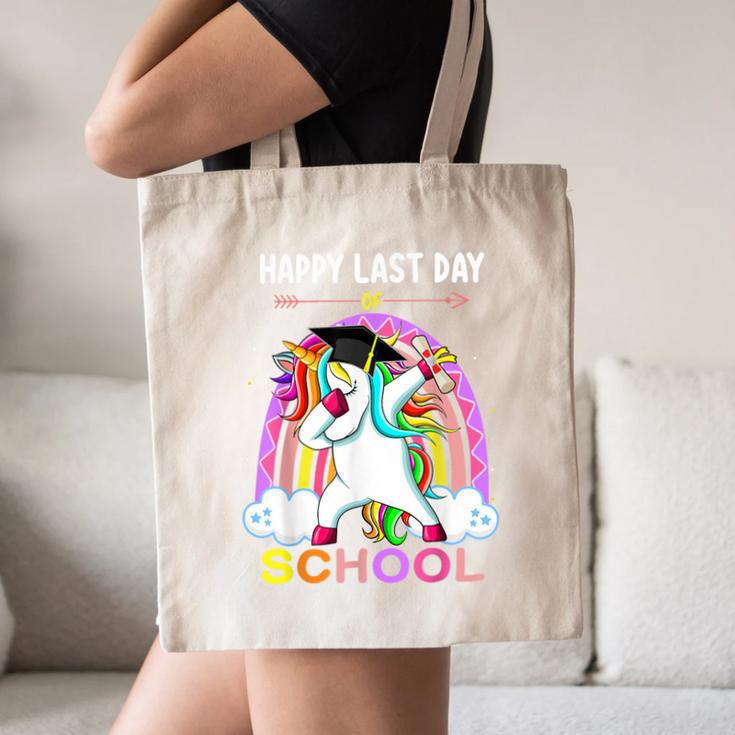 Happy Last Days Of School Graduation Class 2022 Unicorn Girl Canvas Tote Bag