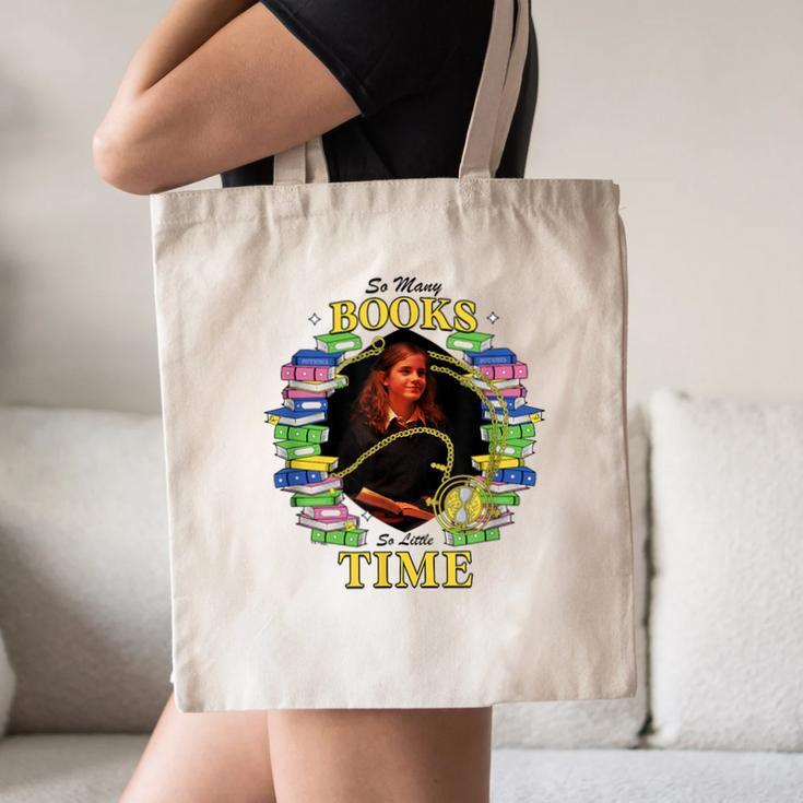 Harry Potter Hermione So Many Books So Little Time Portrait Canvas Tote Bag