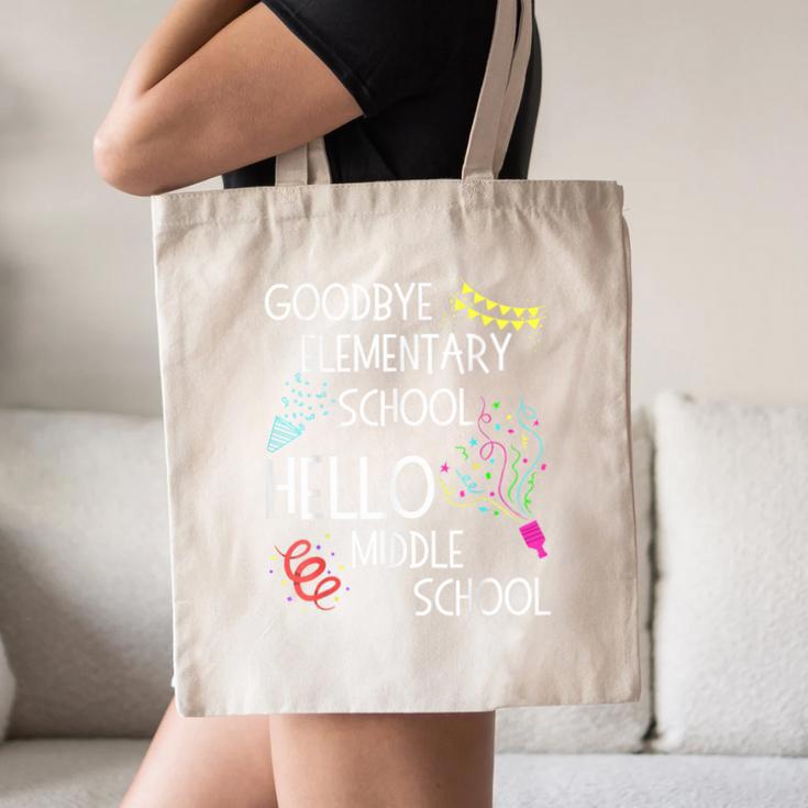 Hello Middle School Graduation Elementary School T-Shirt Canvas Tote Bag