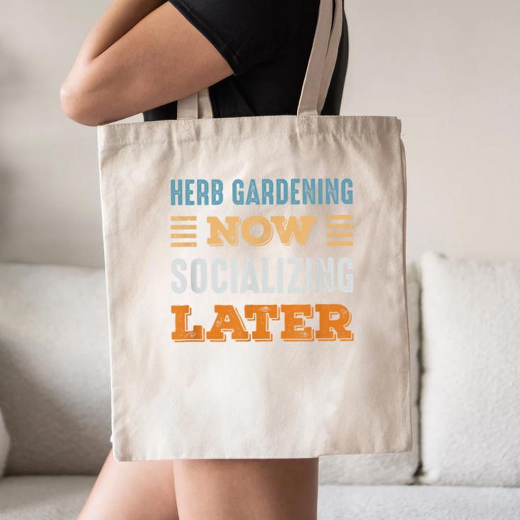 Herb Gardening Now Minimal Socializing Introvert Vintage Canvas Tote Bag Herb Gardening Now Minimal Socializing Introvert Vintage Canvas Tote Bag