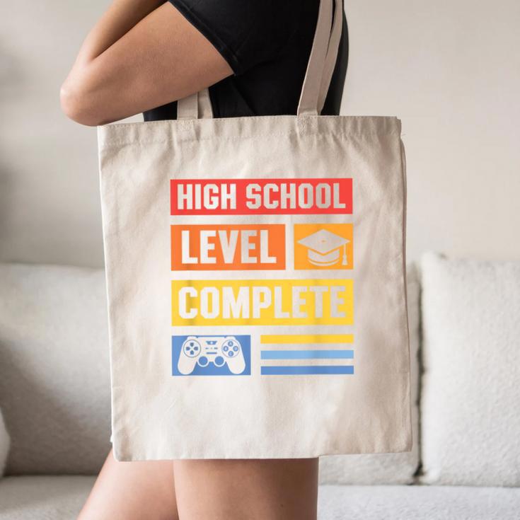 High School Level Complete Class Of 2024 Senior Graduation Canvas Tote Bag
