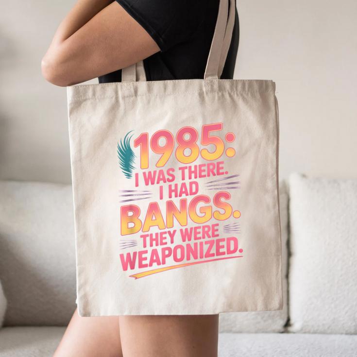 Hilarious 1985 Big Hair Bangs Joke For Gen X Nostalgia Canvas Tote Bag Hilarious 1985 Big Hair Bangs Joke For Gen X Nostalgia Canvas Tote Bag