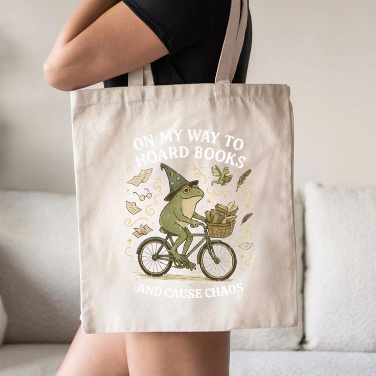 On My Way To Hoard Books And Cause Chaos Canvas Tote Bag