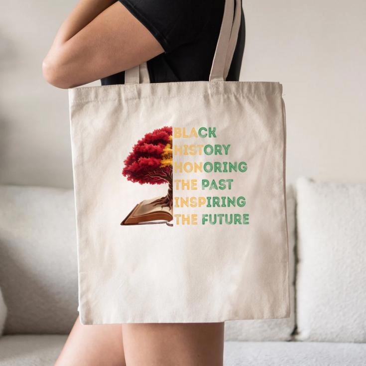 Honoring Past Inspiring Future History Month Tree Book Canvas Tote Bag