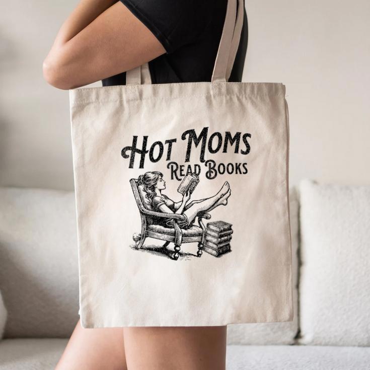 Hot Moms Read Books For Moms Book Lover Canvas Tote Bag