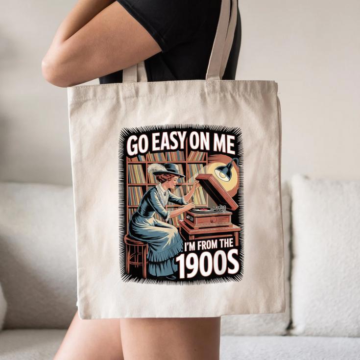 I'm From The 1900s Vinyl Record Lover For Women Canvas Tote Bag