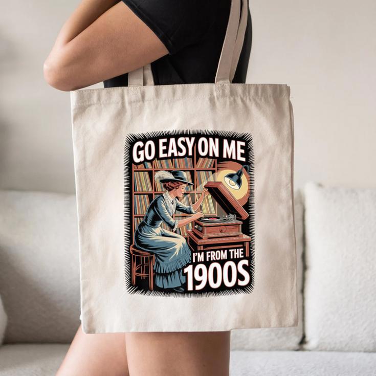 I'm From The 1900s Vinyl Record Lover For Women Premium Canvas Tote Bag I'm From The 1900s Vinyl Record Lover For Women Premium Canvas Tote Bag