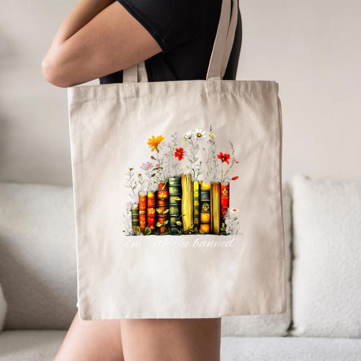 I'm With The Banned Banned Books Colorful Literary Fr Canvas Tote Bag I'm With The Banned Banned Books Colorful Literary Fr Canvas Tote Bag