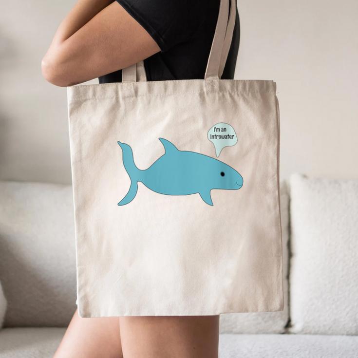 I'm An Introwater Cute Whale I'm An Introvert Canvas Tote Bag