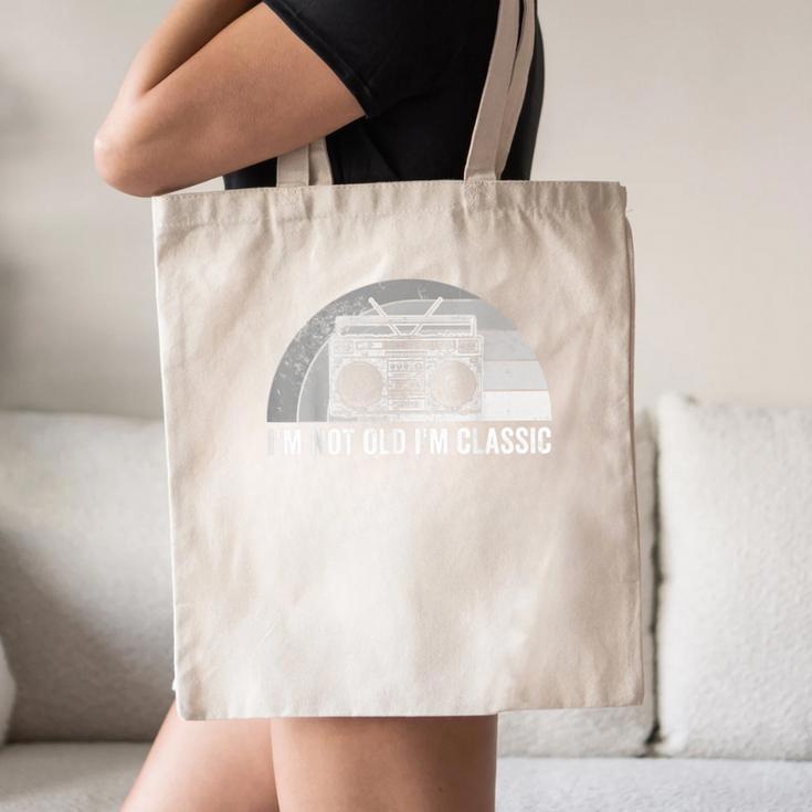 I'm Not Old I'm Classic Retro Boombox Nostalgia Canvas Tote Bag