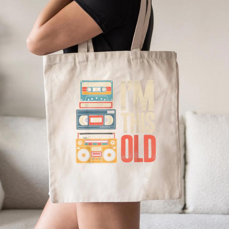 I'm This Old Vintage Cassette Tape Nostalgia Canvas Tote Bag