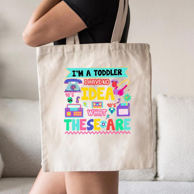 I'm A Toddler I Have No Ideas Retro Vintage 90s Nostalgia Premium Tri-Blend Canvas Tote Bag