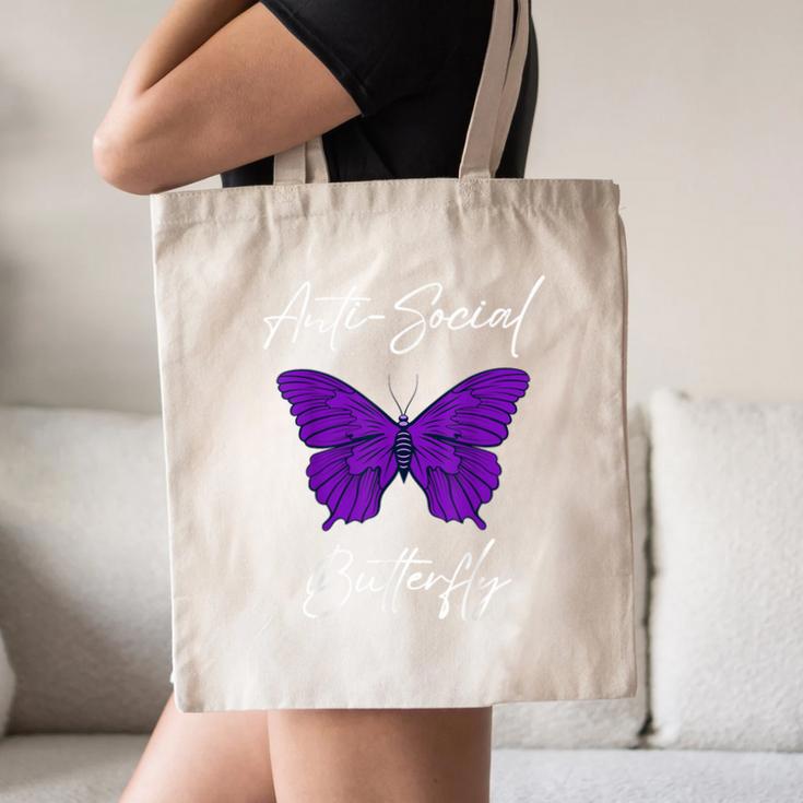 Introvert Antisocial Butterfly For Women Men Canvas Tote Bag Introvert Antisocial Butterfly For Women Men Canvas Tote Bag