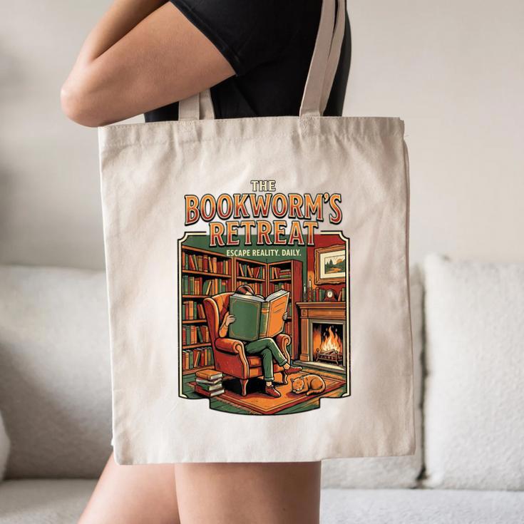 Introvert Book Lover The Bookworm's Retreat Canvas Tote Bag Introvert Book Lover The Bookworm's Retreat Canvas Tote Bag