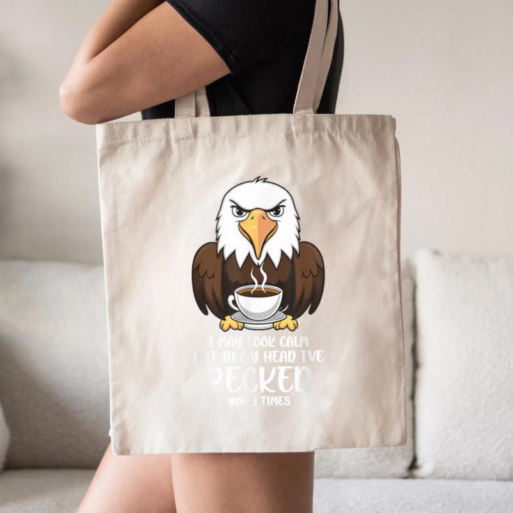 Introvert Eagle And Coffee Lovers Canvas Tote Bag