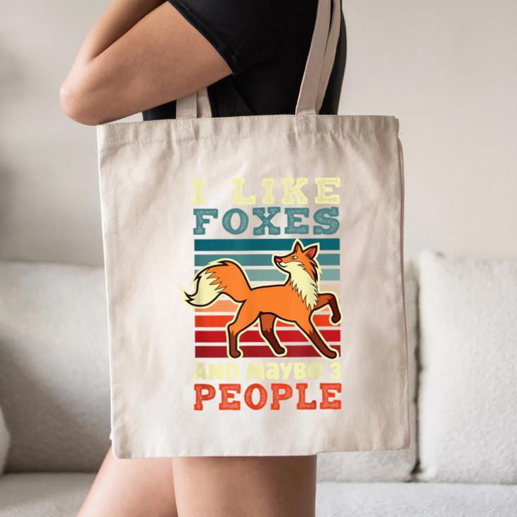 Introvert Fox Animal Lover Saying Loner Antisocial Canvas Tote Bag