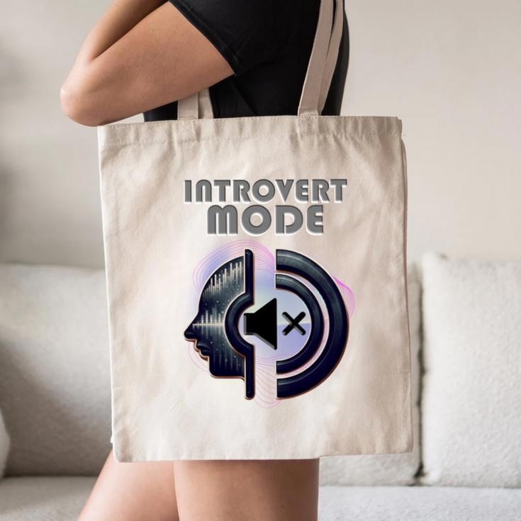 Introvert Mode Finding Inner Peace In Silence Canvas Tote Bag Introvert Mode Finding Inner Peace In Silence Canvas Tote Bag
