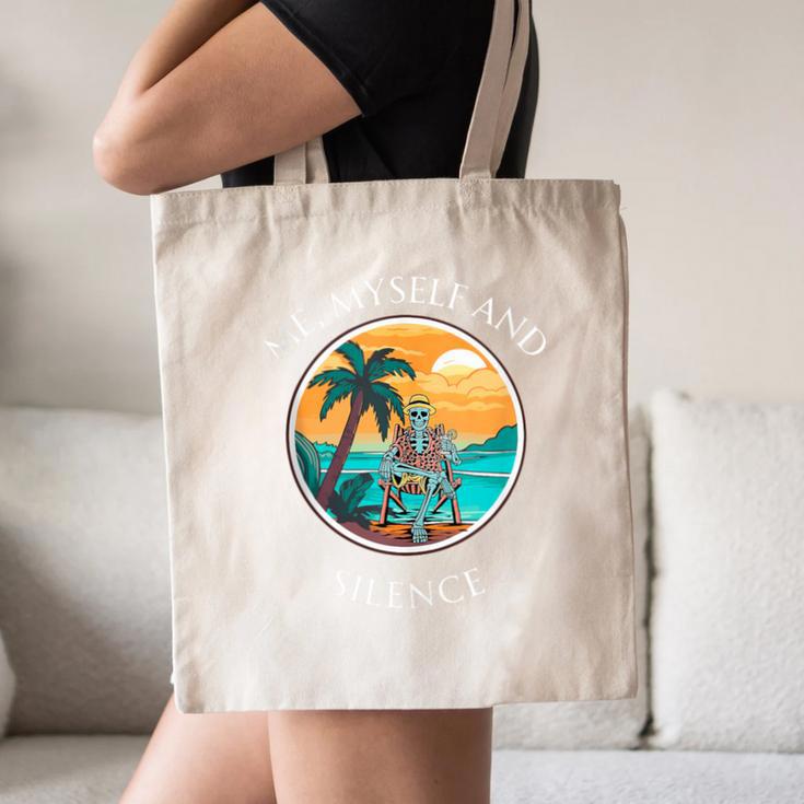 Introvert Relaxation Me Myself And Silence Summer Vacation Canvas Tote Bag