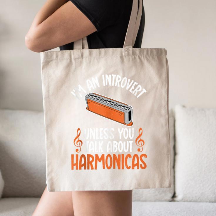 Im An Introvert Unless You Talk About Harmonicas Canvas Tote Bag Im An Introvert Unless You Talk About Harmonicas Canvas Tote Bag