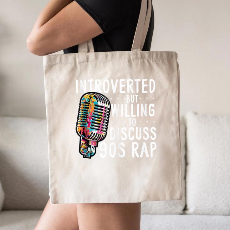 Introverted But Willing To Discuss 90s Rap Socially Awkward Canvas Tote Bag Introverted But Willing To Discuss 90s Rap Socially Awkward Canvas Tote Bag