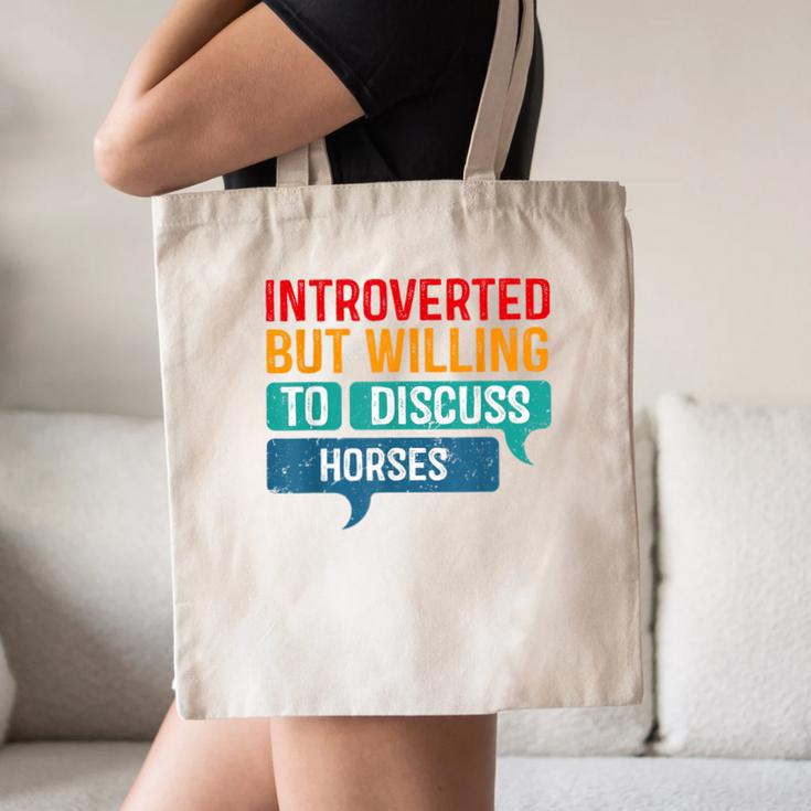Introverted But Willing To Discuss Horses Canvas Tote Bag Introverted But Willing To Discuss Horses Canvas Tote Bag