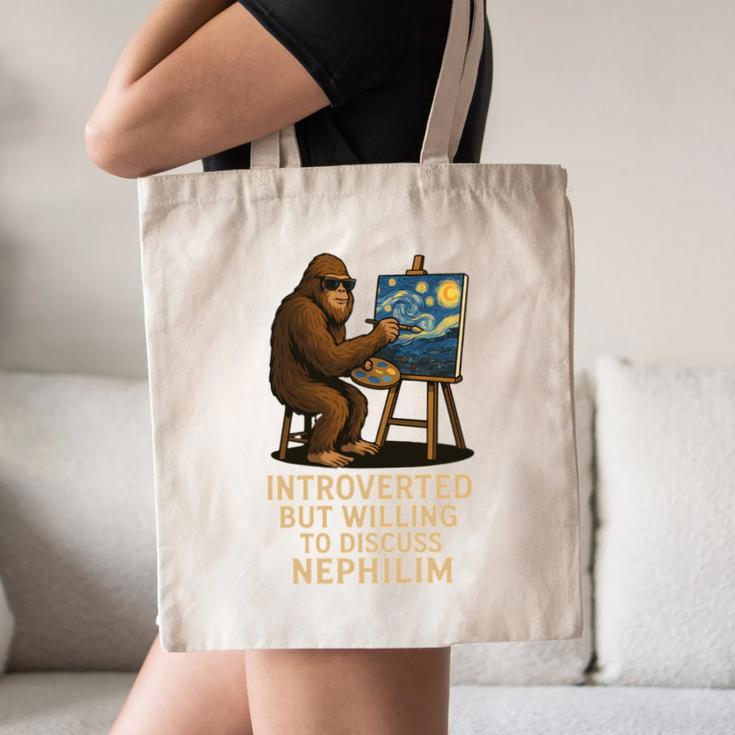 Introverted But Willing To Discuss Nephilim Canvas Tote Bag Introverted But Willing To Discuss Nephilim Canvas Tote Bag