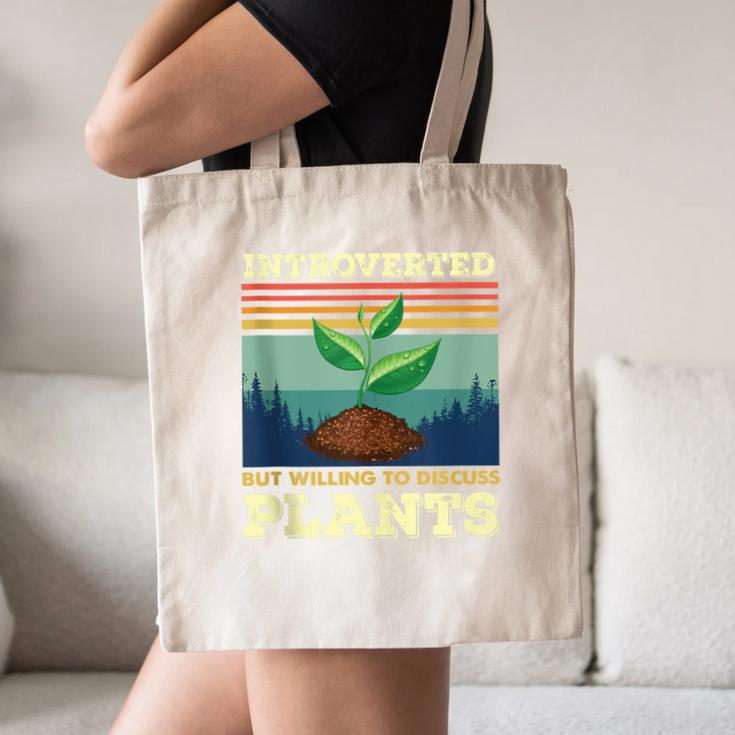 Introverted But Willing To Discuss Plants Canvas Tote Bag Introverted But Willing To Discuss Plants Canvas Tote Bag