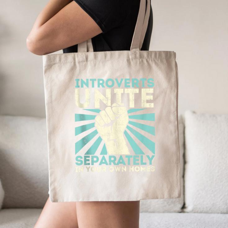 Introverts Unite Separately Introverted Antisocial Canvas Tote Bag