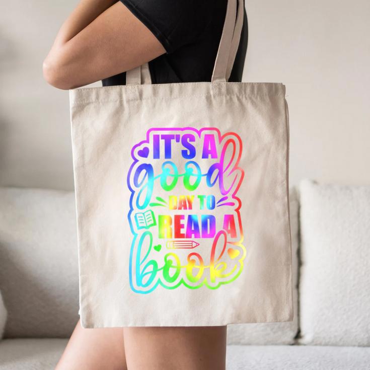 Its A Good Day To Read Book Kids Boys Girls Reading Graphic Canvas Tote Bag