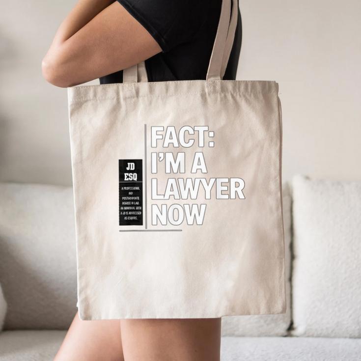 JD ESQ Law Graduate Fact I’m a Lawyer Now Graduation Canvas Tote Bag