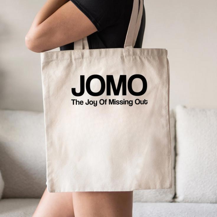 JOMO Joy Of Missing Out Fomo Fear Cozy Introvert Joke Canvas Tote Bag JOMO Joy Of Missing Out Fomo Fear Cozy Introvert Joke Canvas Tote Bag