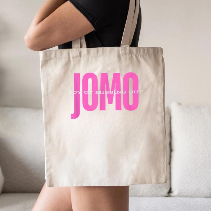JOMO Joy Of Missing Out For The Introvert Canvas Tote Bag JOMO Joy Of Missing Out For The Introvert Canvas Tote Bag